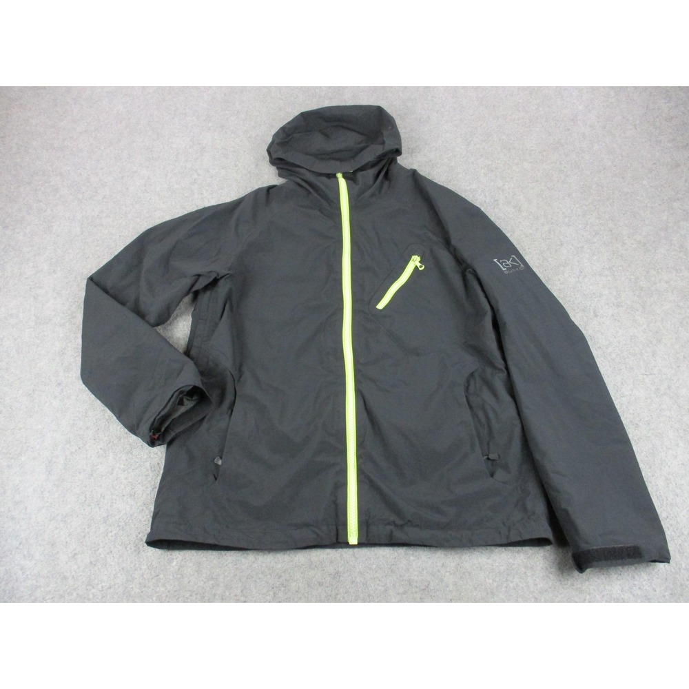 Burton Jacket Mens Large Black AK Gore Tex Hooded Ski Rain Coat Waterproof